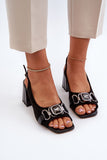 Elegant Eco-Suede Post Sandals with Natural Leather Insole