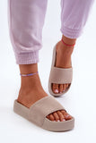 Stylish Suede Platform Flip-Flops for Women