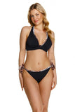 Leopard Piped Black Bralette Bathing Bra for Summer Fun