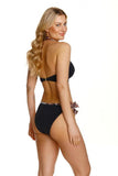 Leopard Piped Black Bralette Bathing Bra for Summer Fun