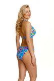 Vibrant Floral Push-Up Bikini Bra with Underwire Support