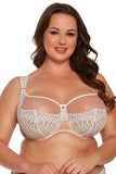 Elegant Comfort Bra with Lace and Mesh Detailing