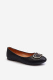 Eco Leather Women's Ballerinas with Charming Front Detail