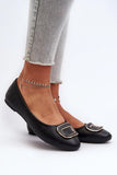 Eco Leather Women's Ballerinas with Charming Front Detail
