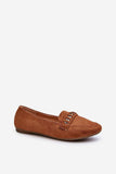 Chic Eco-Suede Moccasins with Shiny Accents for Women