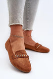 Chic Eco-Suede Moccasins with Shiny Accents for Women