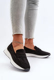 Stylish Eco-Suede Moccasins with Platform Elevation