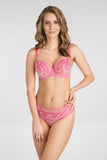 Comfortable Soft Bra with Underwire and Decorative Details