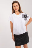 Elegant Heart Neckline Blouse with Flower Detail