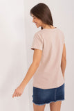 Charming Floral Cotton Blouse with Zircon Accents