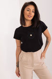 Charming Embroidered Flower Casual Blouse with Zircon Detail