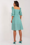 Elegant Summer Midi Dress with Frill Sleeves and Embroidery