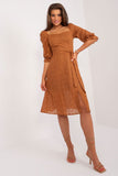 Charming Flared Midi Summer Dress with Embroidery