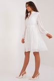 Elegant Flared Cocktail Dress with Floral Embroidery