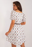 Feminine Flared Summer Dress with Embroidered Flowers