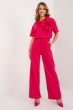 Versatile High Rise Fabric Pants with Waist Tie and Pockets
