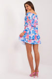 Cheerful Flared Summer Dress with Ruffle Hem