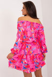 Cheerful Flared Summer Dress with Ruffled Hem