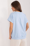 Embroidered Flower Blouse with Zircon Pocket Detail