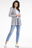Shawl Collar Loose Sweater with Belt for Spring Evenings