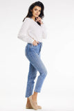 Long Sleeve Tied Casual Blouse with Button Closure & Pocket