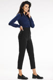 Fitted Long Sleeve Blouse with Heart Neckline & Pleat Detail