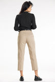 Fitted Long Sleeve Blouse with Heart Neckline and Button Cuffs