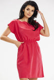 Flattering Mini Dress with Elastic Waist and Pockets
