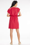 Flattering Mini Dress with Elastic Waist and Pockets
