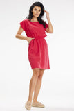 Flattering Mini Dress with Elastic Waist and Pockets