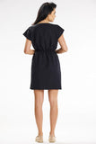 Flattering Mini Dress with Elastic Waist and Pockets