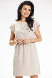 Flattering Mini Dress with Elastic Waist and Pockets