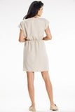 Flattering Mini Dress with Elastic Waist and Pockets