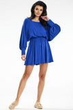 Versatile Mini Dress with Kimono Top and Loose Sleeves