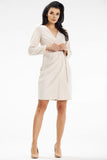Elegant Envelope Mini Dress with Long Sleeves for Any Occasion