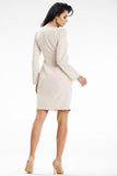 Elegant Envelope Mini Dress with Long Sleeves for Any Occasion