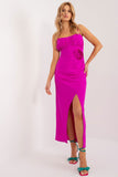 Elegant Summer Pencil Dress with Floral Detail and Slit