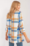 Casual Colorful Check Print Women's Blazer with 3/4 Sleeves