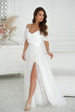 Elegant Spanish-Style Dress with Plunging Tulle Sleeves