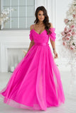 Elegant Spanish-Style Dress with Plunging Tulle Sleeves