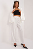 Elegant High-Waist Palazzo Pants with Tie Waist and Pockets