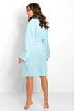 Soft Long-Sleeved Bathrobe with Tie Belt and Pockets