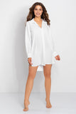 Soft Long Sleeve Nightgown with Button Closure