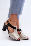Stylish Eco Leather Women's Sandals with Adjustable Strap