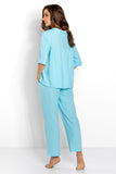 Soft Knit Women's Pajamas with Button Closure & Collar