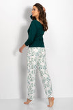 Elegant Women's Viscose Pajama Set with Floral Design