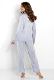Elegant Satin Women's Pajamas with Stylish Trimmings
