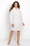 Cozy Long Sleeve Women's Bathrobe with Pockets & Tie Belt