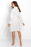 Cozy Long Sleeve Women's Bathrobe with Pockets & Tie Belt