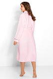 Elegant Long Sleeve Women's Bathrobe with Pockets